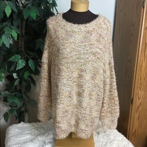 Lauren Conrad XXL Popo pullover sweater with eyelash tinsel